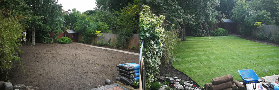 Complete garden clearance, North London - Taplow Turfing & Landscaping, Thames Vally